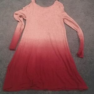 Womens XS  Pink to Red Ombre Dress